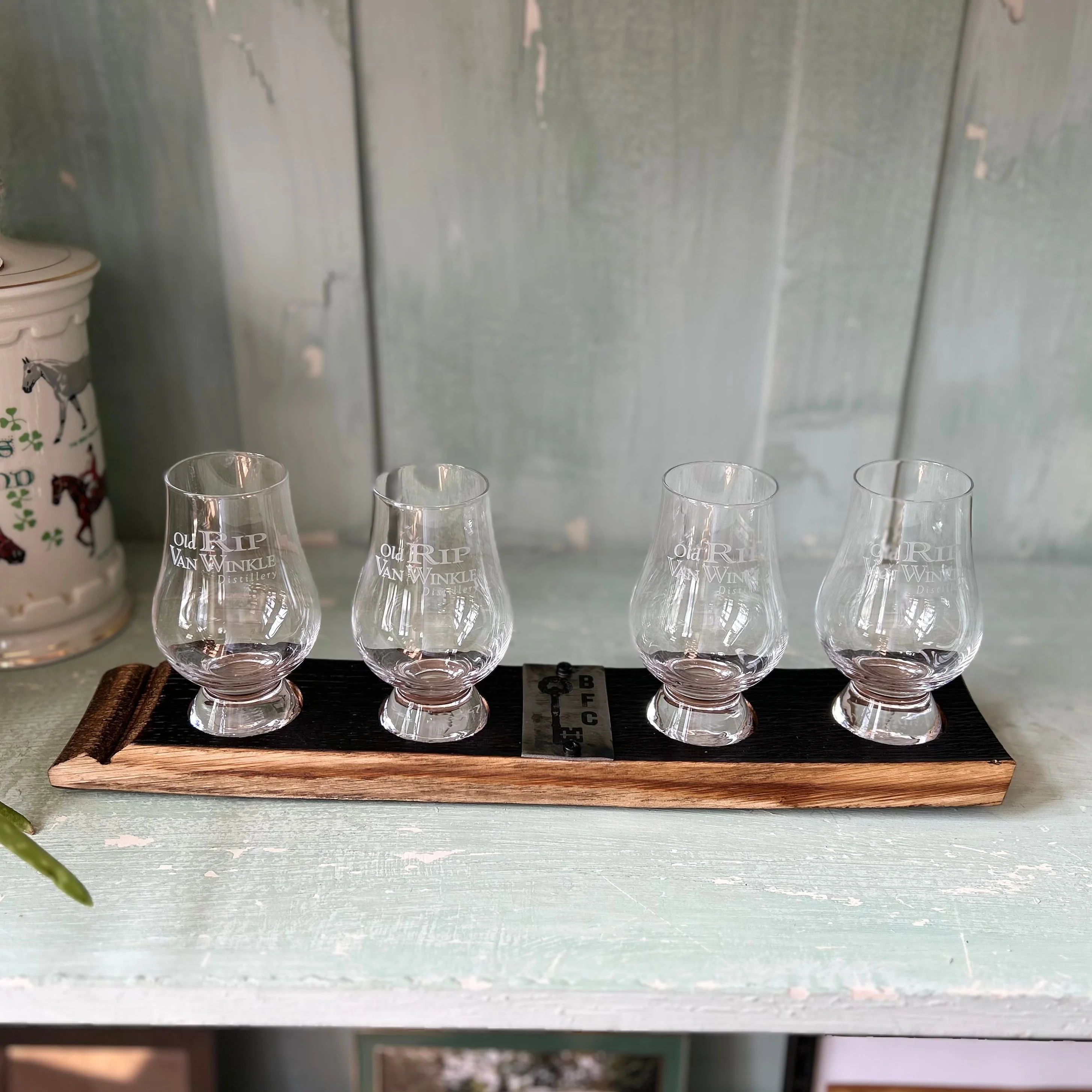 Barrel Stave Tasting Flight with Custom Engraving