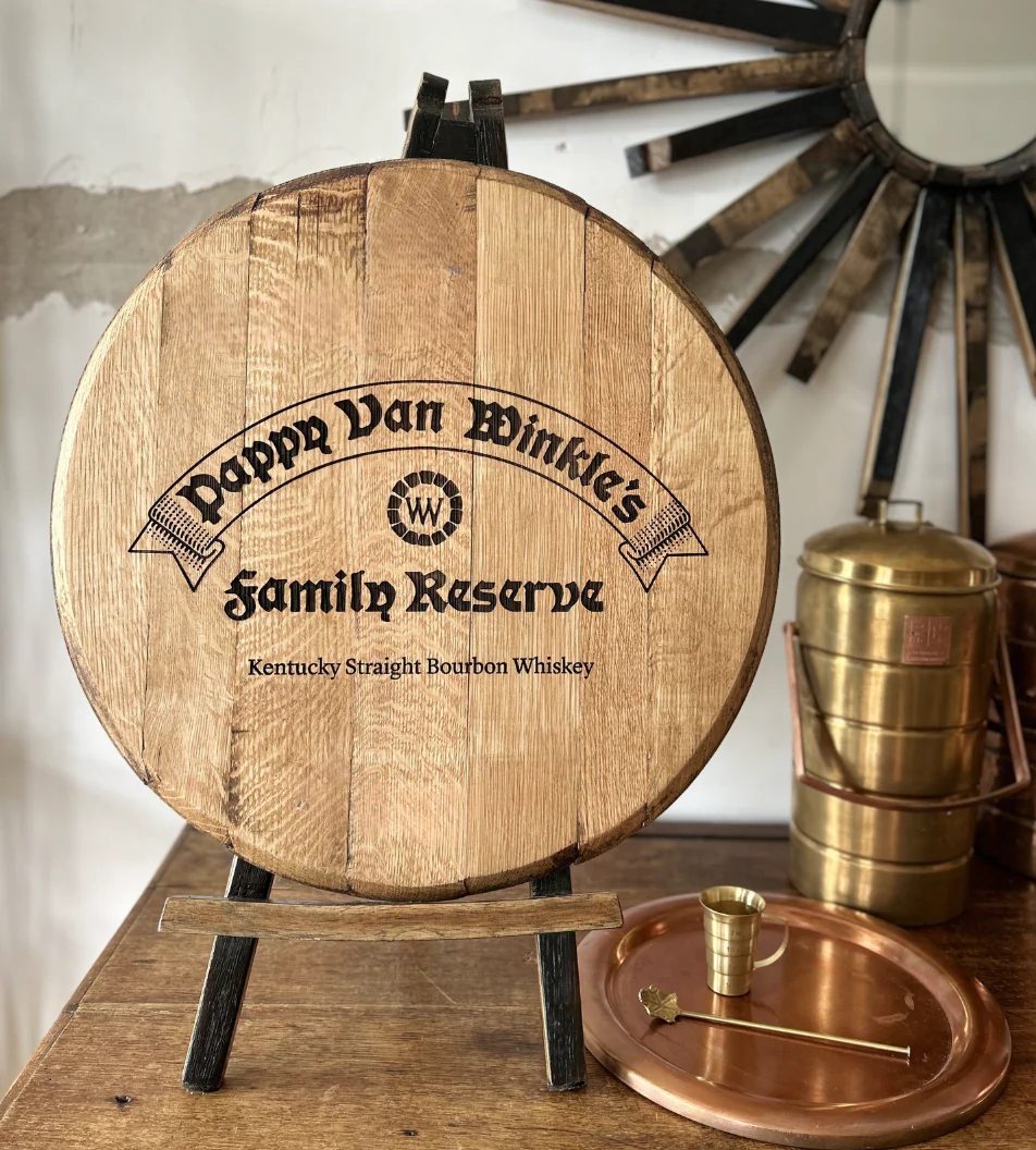 Custom Engraved Authentic Pappy Van Winkle Barrel Head